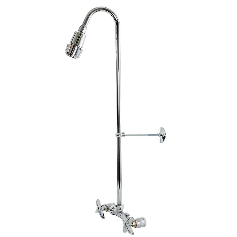 2 Handle 1 Spray Outdoor Exposed Shower Faucet In Chrome Plated with regard to sizing 1000 X 1000