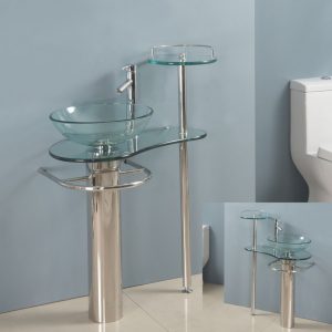 29 Inch Wall Mounted Single Chrome Metal Pedestal Bathroom Vanity intended for dimensions 900 X 900