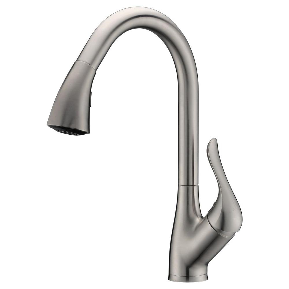 Anzzi Accent Series Single Handle Pull Down Sprayer Kitchen Faucet inside size 1000 X 1000