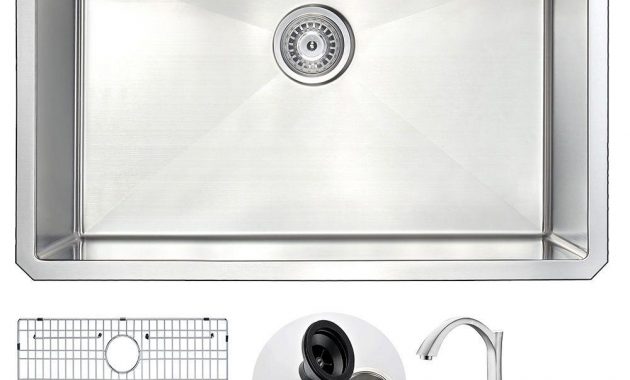 Anzzi Vanguard Undermount Stainless Steel 30 In 0 Hole Kitchen Sink throughout size 1000 X 1000