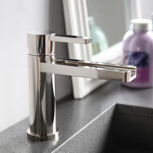 Aqua Polished Nickel Modern Bathroom Faucet intended for sizing 1000 X 1000
