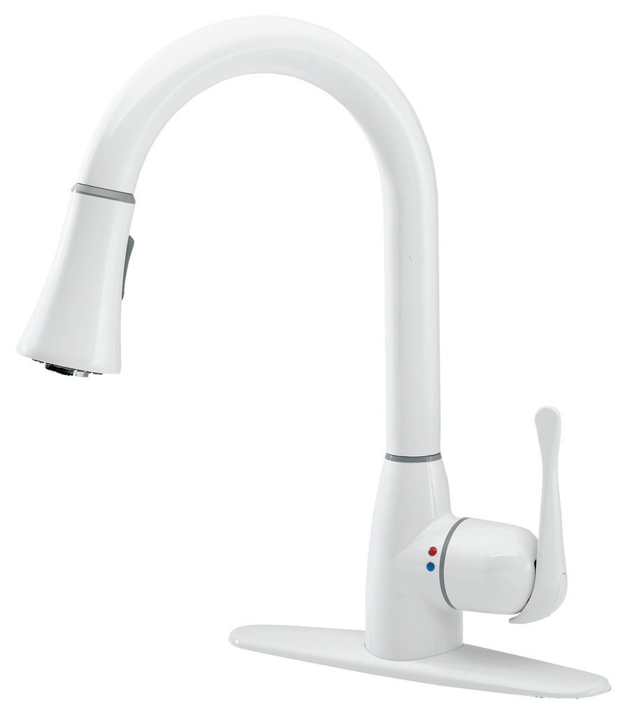 Aqualife Elite White Kitchen Faucet With Pullout Spray Bargain Outlet Inside Dimensions 900 X 1016 