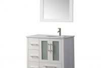 Awad 36 Inch Single Sink White Bathroom Vanity Set Right Side regarding dimensions 901 X 901