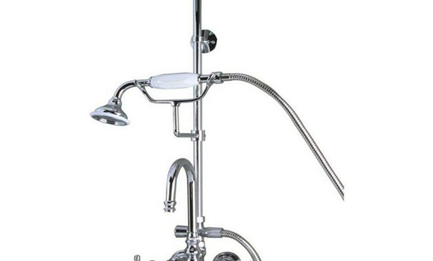 Barclay Products 3 Handle Claw Foot Tub Faucet With Hand Shower And with dimensions 1000 X 1000