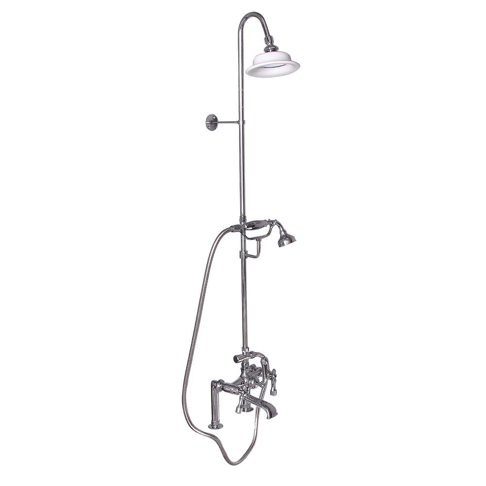 Barclay Products 3 Handle Rim Mounted Claw Foot Tub Faucet With intended for measurements 1000 X 1000