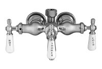 Barclay Products Porcelain Lever 3 Handle Claw Foot Tub Faucet With Diverter In Polished Chrome inside size 1000 X 1000