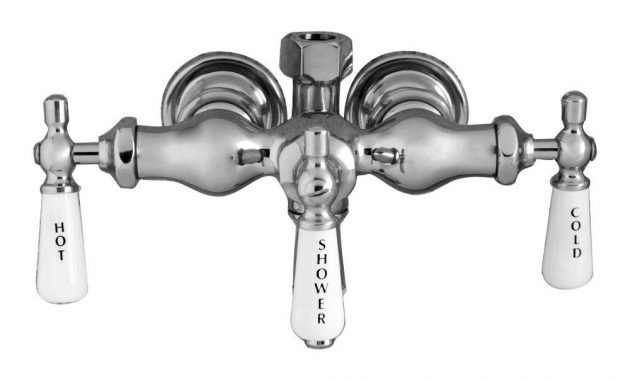 Barclay Products Porcelain Lever 3 Handle Claw Foot Tub Faucet With Diverter In Polished Chrome inside size 1000 X 1000