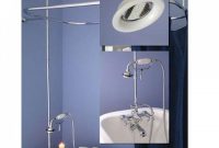 Bathroom Clawfoot Tub Shower Kit Beautiful Bathroom In Blue with regard to measurements 1500 X 1500