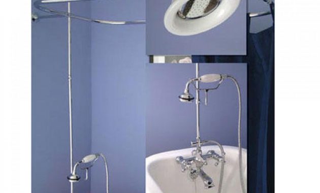 Bathroom Clawfoot Tub Shower Kit Beautiful Bathroom In Blue with regard to measurements 1500 X 1500