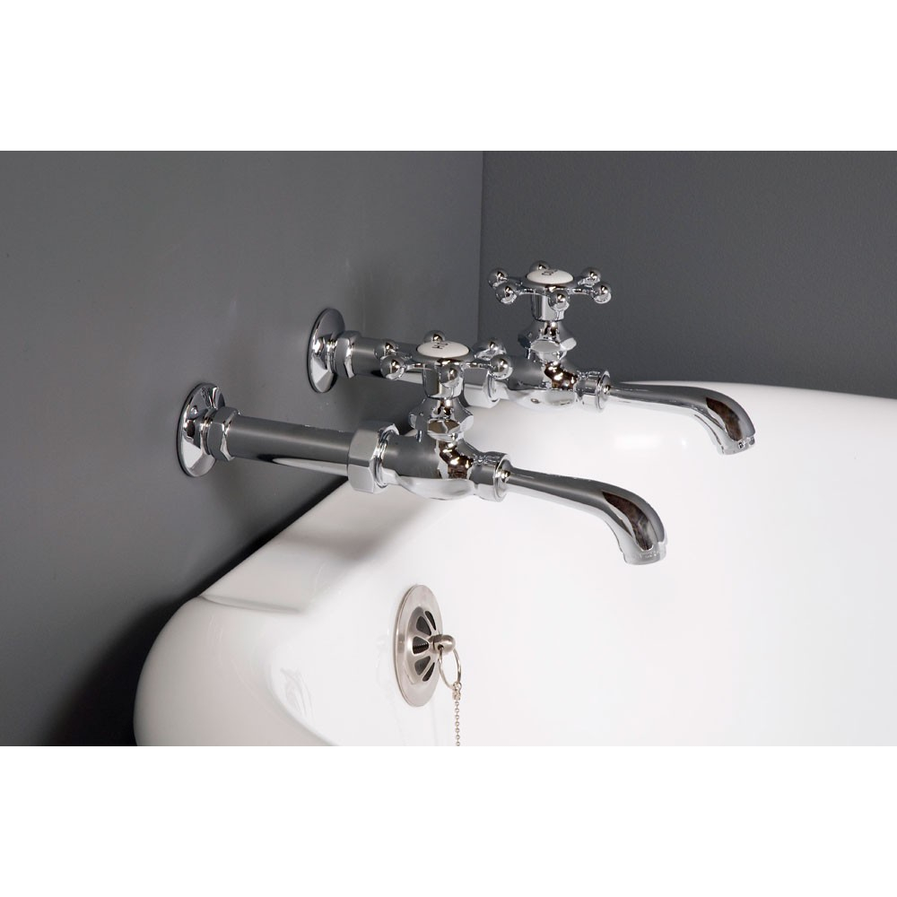 Bathroom Wall Mount Clawfoot Tub Faucet With Holder High Flow Singles pertaining to proportions 1000 X 1000