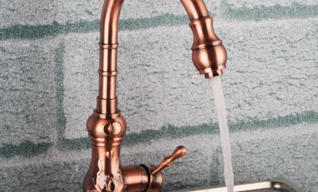 Copper Brass Kitchen Faucet Polished Gourd Shaped Long Neck Vessel intended for size 1000 X 1000