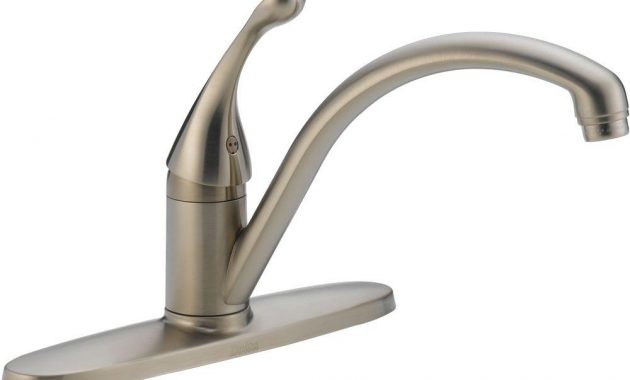 Delta Collins Lever Single Handle Kitchen Faucet In Stainless Steel pertaining to size 1000 X 1000