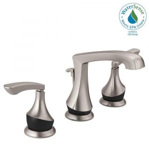 Delta Merge 8 In Widespread 2 Handle Bathroom Faucet In Spotshield regarding dimensions 1000 X 1000