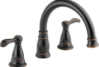 Delta Porter 2 Handle Deck Mount Roman Tub Faucet In Oil Rubbed within proportions 1000 X 1000