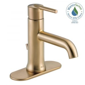 Delta Trinsic Single Hole Single Handle Bathroom Faucet With Metal pertaining to proportions 1000 X 1000