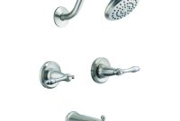 Design House Oakmont 2 Handle 1 Spray Tub And Shower Faucet In Satin with measurements 1000 X 1000