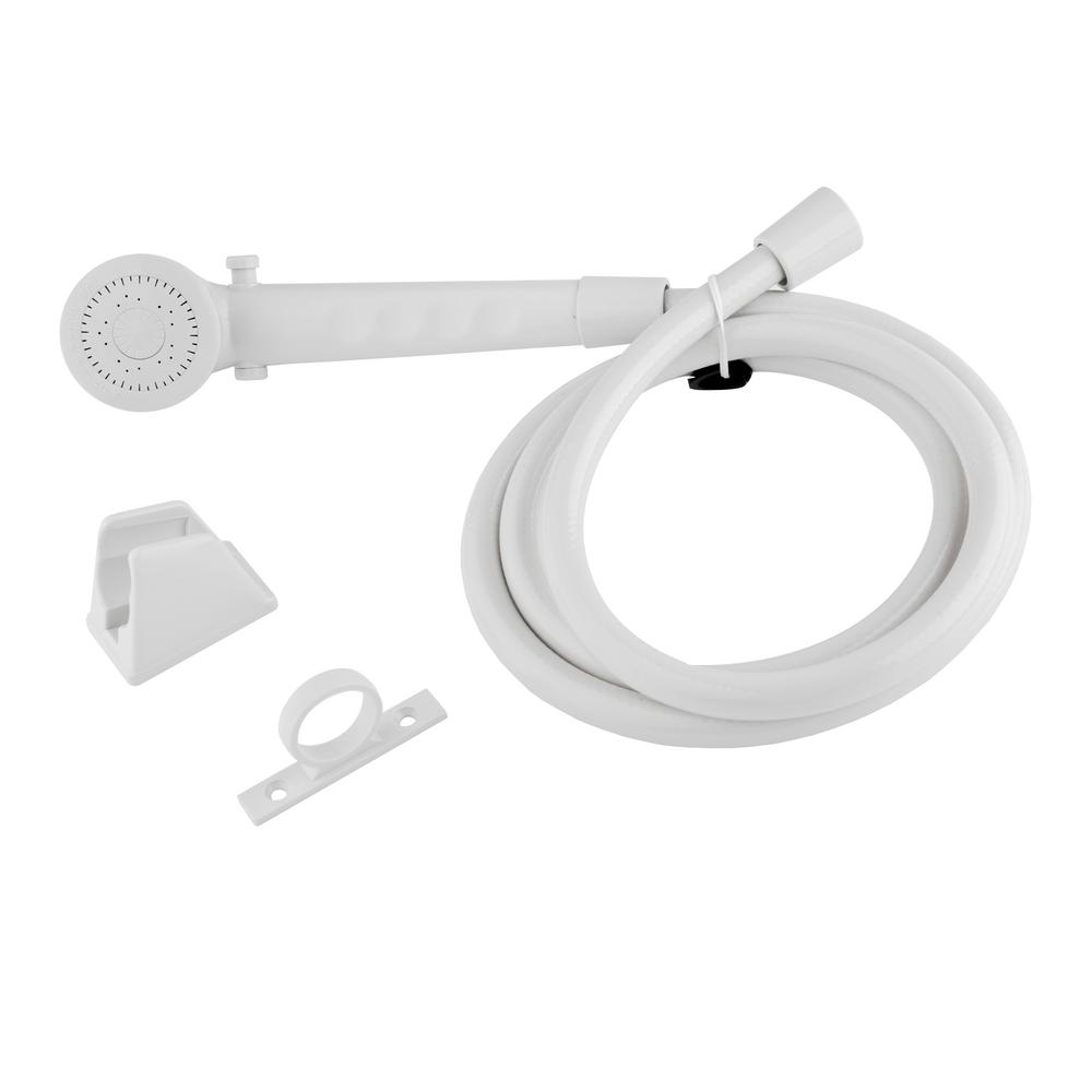 Dura Faucet 1 Spray Rv Handheld Showerhead And Hose In White Df pertaining to size 1000 X 1000