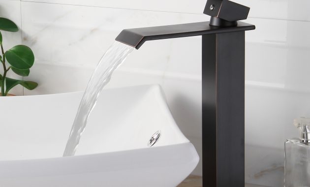 Elite 8816orb Oil Rubbed Bronze Watefall Design Single Lever Vessel intended for measurements 1600 X 1600