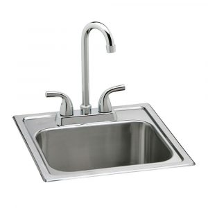 Elkay All In One Drop In Stainless Steel 15 In 2 Hole Single Bowl in dimensions 1000 X 1000