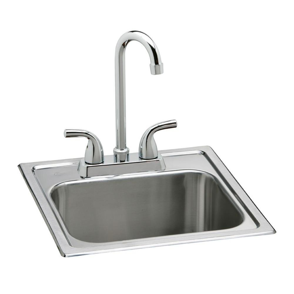 Elkay All In One Drop In Stainless Steel 15 In 2 Hole Single Bowl with regard to measurements 1000 X 1000