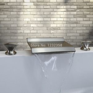 Free Shipping Brushed Nickel Clour 3 Pcs Widespread Jacuzzi in sizing 1000 X 1000