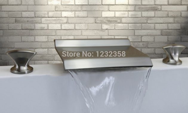 Free Shipping Brushed Nickel Clour 3 Pcs Widespread Jacuzzi in sizing 1000 X 1000