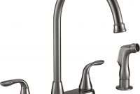 Freendo Two Handle High Arc Kitchen Faucet With Side Spray Brushed pertaining to measurements 2516 X 2560