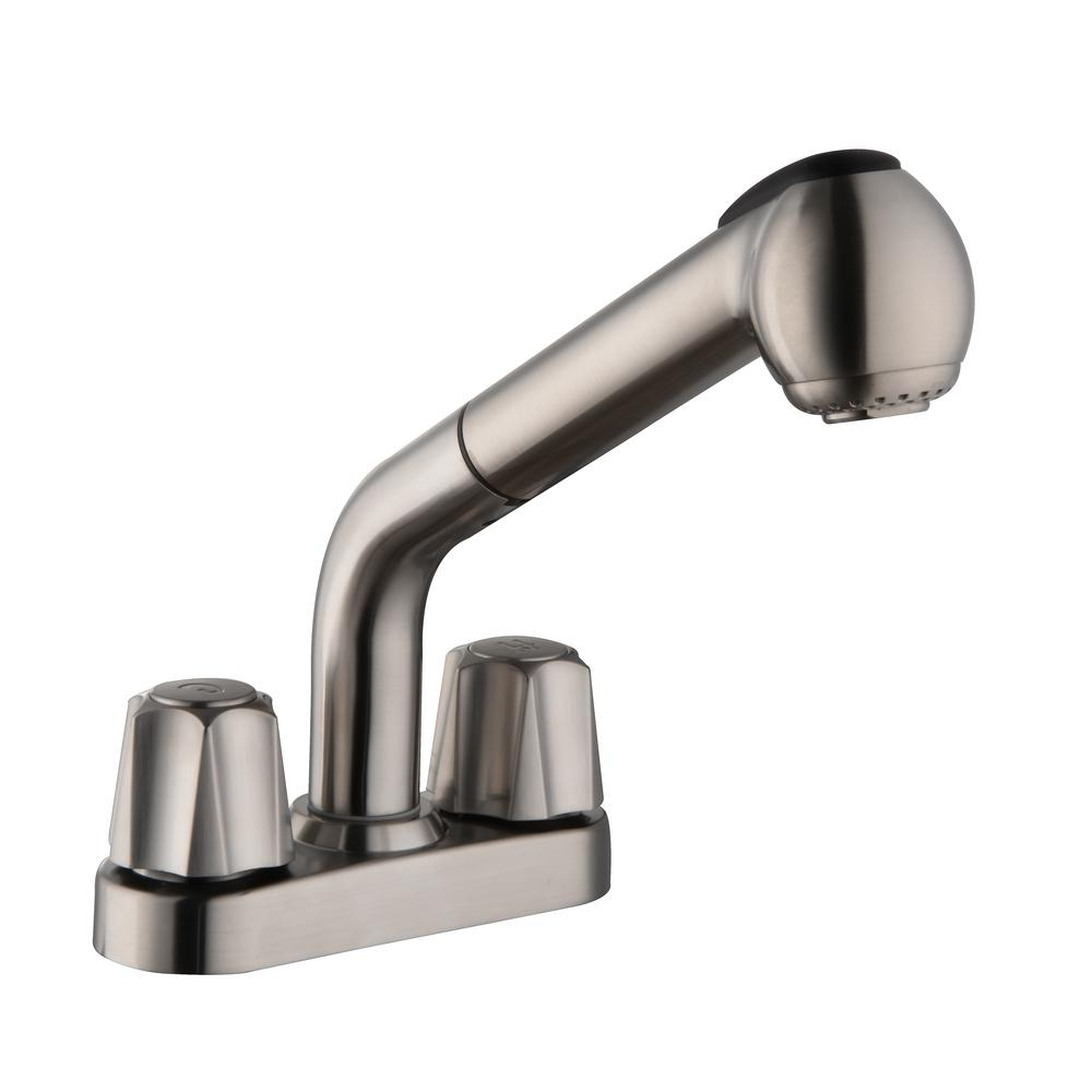 Glacier Bay 4 In 2 Handle Centerset Pull Out Laundry Faucet In with regard to sizing 1000 X 1000