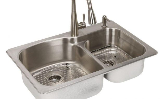 Glacier Bay All In One Dual Mount Stainless Steel 33 In 2 Hole pertaining to sizing 1000 X 1000