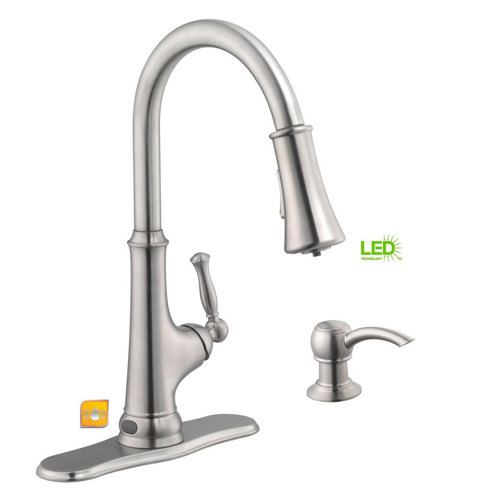 Glacier Bay Touchless Led Single Handle Pull Down Sprayer Kitchen intended for size 1000 X 1000