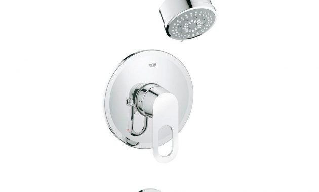 Grohe Bauloop Tub Shower Combo In Starlight Chrome Valve Sold inside size 1000 X 1000