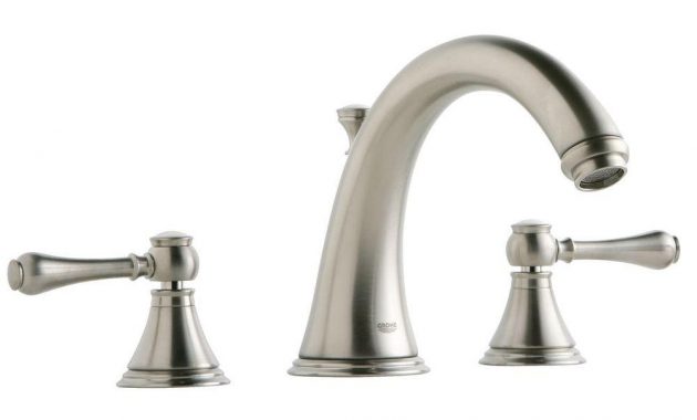 Grohe Geneva 2 Handle Deck Mount Roman Tub Faucet In Brushed Nickel pertaining to dimensions 1000 X 1000