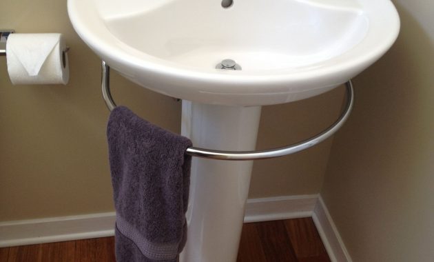 Guest Bath New American Standard Pedestal Sink With Towel Bar And with regard to measurements 2448 X 3264