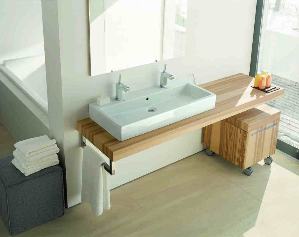 Kb Galleries Duravit Vero Large Rectangular Console Washbasin Set with regard to measurements 1024 X 814