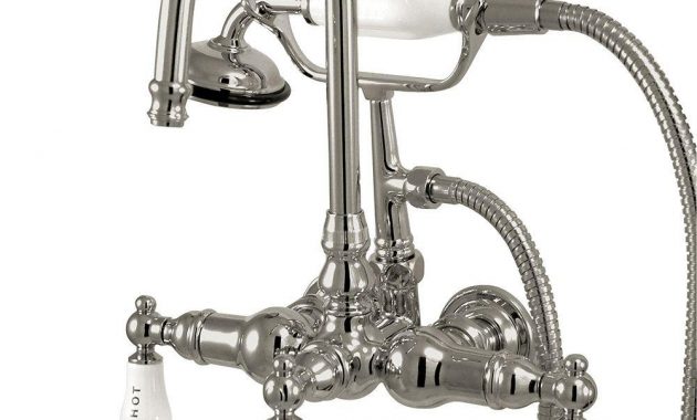 Kingston Brass 3 Handle Claw Foot Tub Faucet With Handshower In for dimensions 1000 X 1000