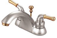 Kingston Brass 4 In Centerset 2 Handle Bathroom Faucet In Satin with proportions 1000 X 1000