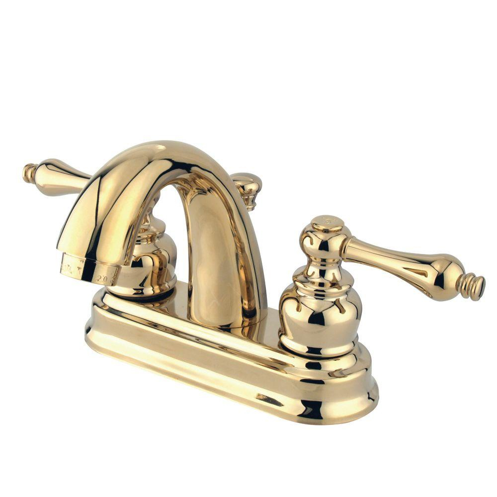 Kingston Brass Restoration 4 In Centerset 2 Handle Mid Arc Bathroom inside proportions 1000 X 1000