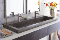 Large Bathroom Sink With Two Faucets Trough Dual Azib pertaining to measurements 1012 X 1012