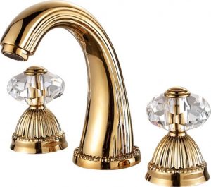 Larissa Widespread Bathroom Lavatory Sink Faucet Crystal Handles throughout size 1024 X 906