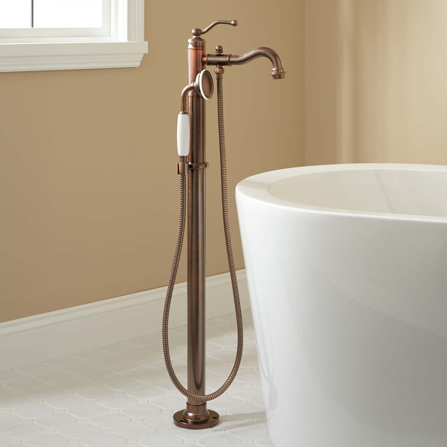 Leta Freestanding Tub Faucet With Hand Shower Bathroom inside proportions 1500 X 1500