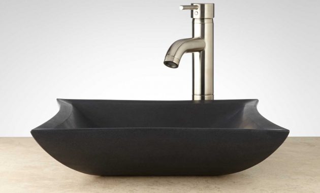 Mauna Lava Stone Square Vessel Sink Bathroom inside measurements 1500 X 1500