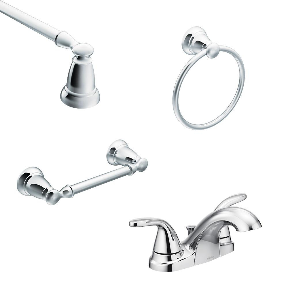 Moen Adler 4 In Centerset 2 Handle Bathroom Faucet In Chrome With 3 regarding size 1000 X 1000