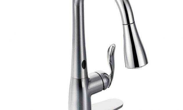 Moen Arbor Single Handle Pull Down Sprayer Touchless Kitchen Faucet intended for size 1000 X 1000