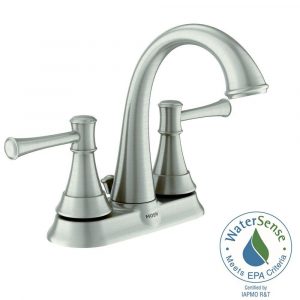 Moen Ashville 4 In Centerset 2 Handle Bathroom Faucet With Microban intended for measurements 1000 X 1000