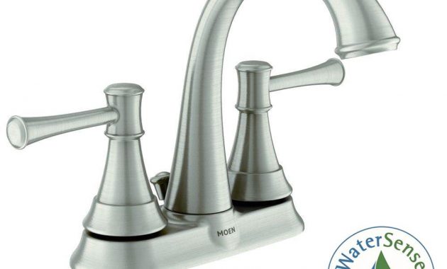 Moen Ashville 4 In Centerset 2 Handle Bathroom Faucet With Microban intended for measurements 1000 X 1000