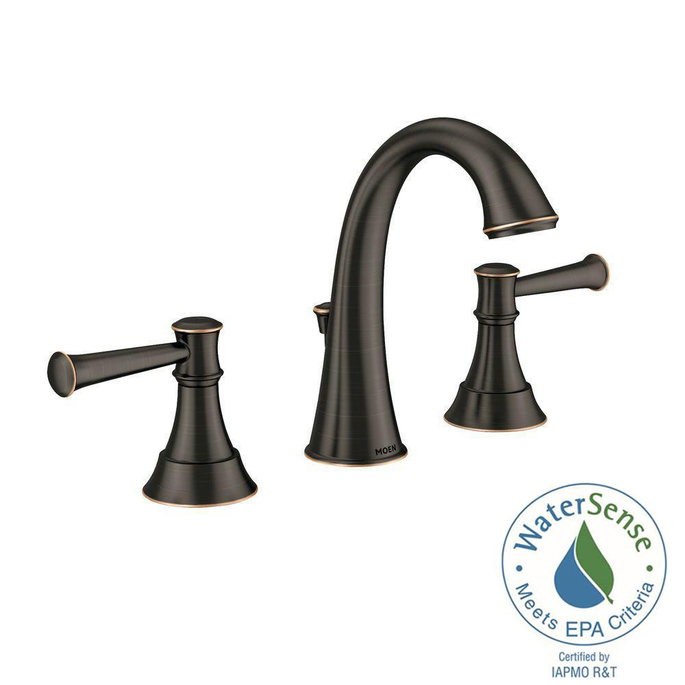 Moen Ashville 8 In Widespread 2 Handle High Arc Bathroom Faucet intended for size 1000 X 1000