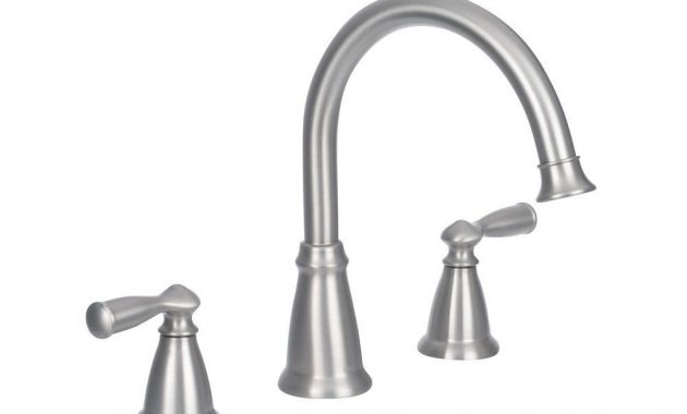 Moen Banbury 2 Handle Deck Mount High Arc Roman Tub Faucet With with regard to proportions 1000 X 1000