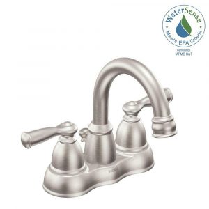 Moen Banbury 4 In Centerset 2 Handle Bathroom Faucet In Spot Resist within size 1000 X 1000