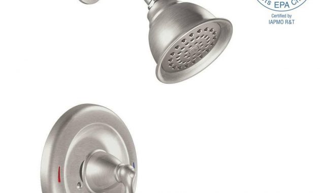 Moen Banbury Single Handle 1 Spray Shower Faucet With Valve In Spot in dimensions 1000 X 1000