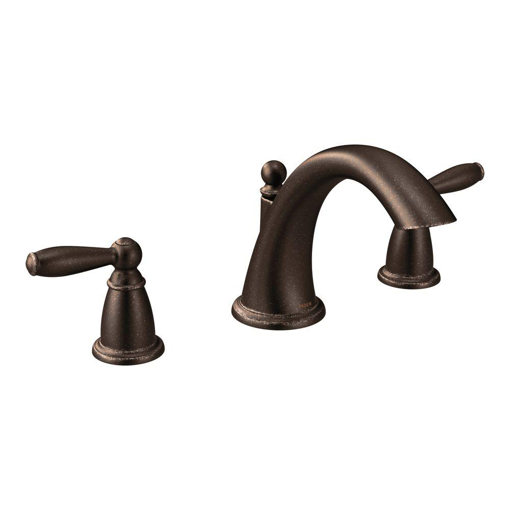 Moen Brantford 2 Handle Deck Mount Roman Tub Faucet Trim Kit In Oil in dimensions 1000 X 1000